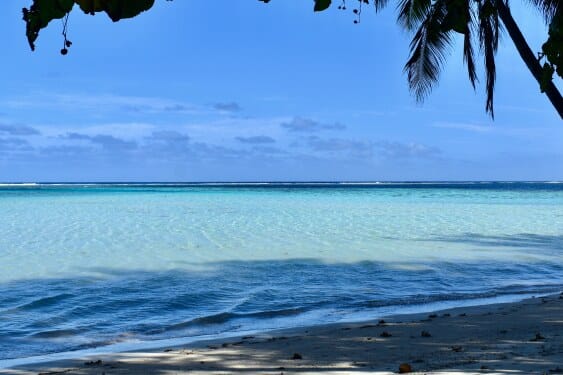 Shallow lagoon ideal for paddling